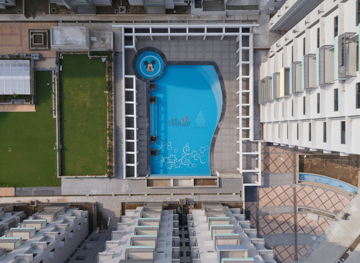 Luxury swimming pool at Aqua City Patna