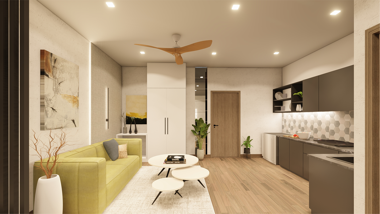 Fully furnished 1 BHK studio apartments in Saakaar Aqua City, Danapur, Patna – affordable flats for sale under 50 lakh